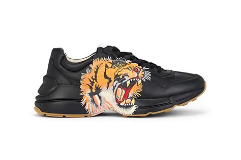 gucci sneaker with tiger|Gucci rhyton tiger print.